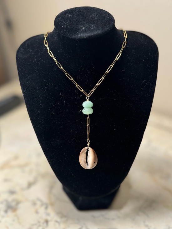 Handmade Jewelry - 18K Gold filled Necklace With Hawaiian Cowrie Shell- handmade